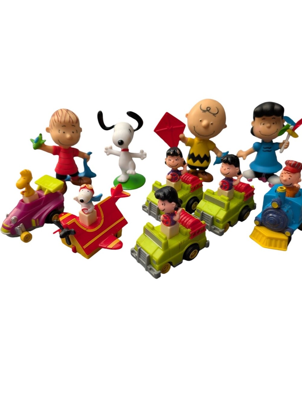 Charlie Brown Peanuts Lot - Figures & McDonald's Happy Meal Cars